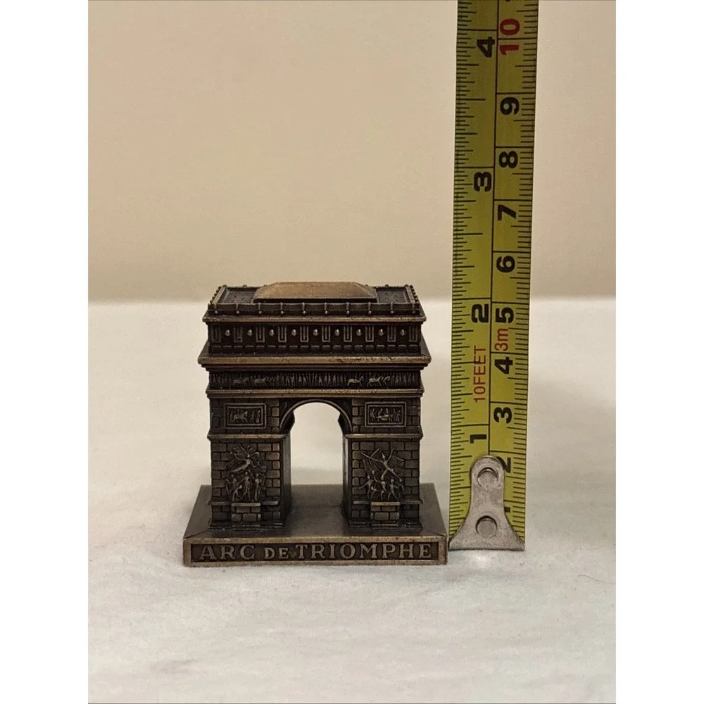 Arc De Triomphe Paris Souvenir Metal Figurine Paperweight Made In France